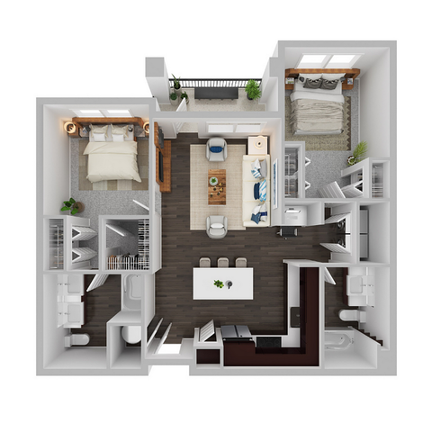 Integra Myst - Two-Bedroom Floorplan