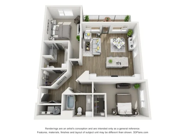 2 Bed 2 Bath