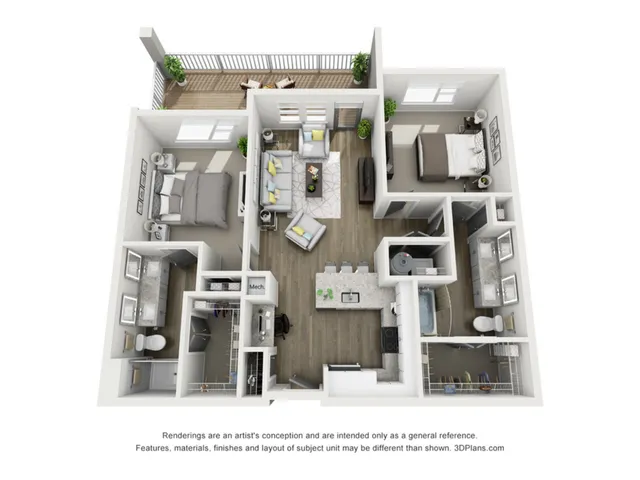 2 Bed 2 Bath