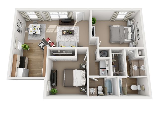 2 Bedroom Floor Plan Image