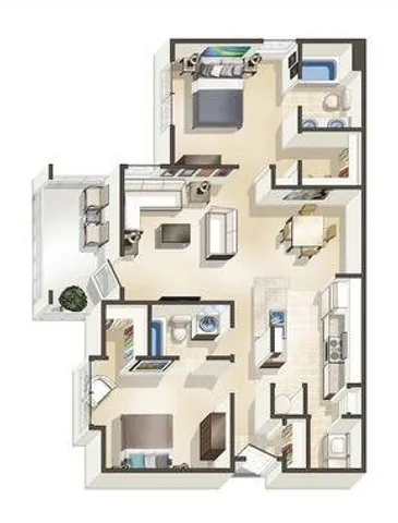 2C-R Floor Plan Image