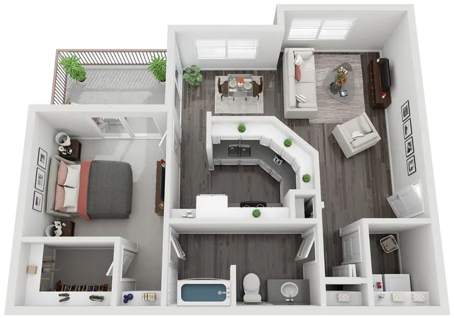 Four Peaks - One-Bedroom Floorplan