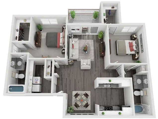 Four Peaks - Two-Bedroom Floorplan