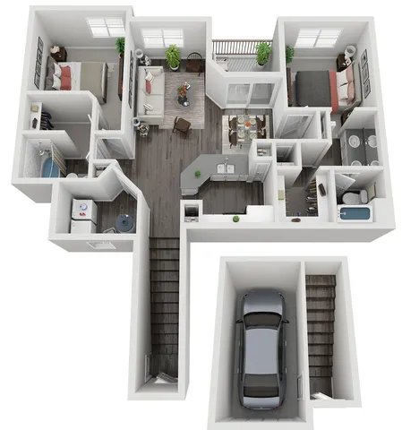 Four Peaks - Two-Bedroom Floorplan