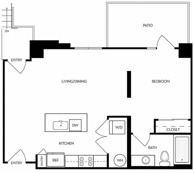 Floor-plan diagram at The Logan at Osborn.