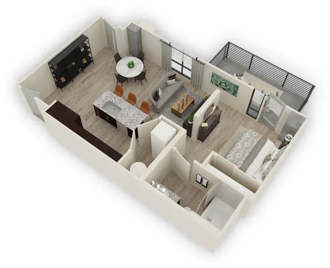 Floor-plan diagram at The Logan at Osborn.