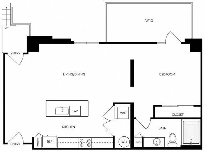 Floor-plan diagram at The Logan at Osborn.