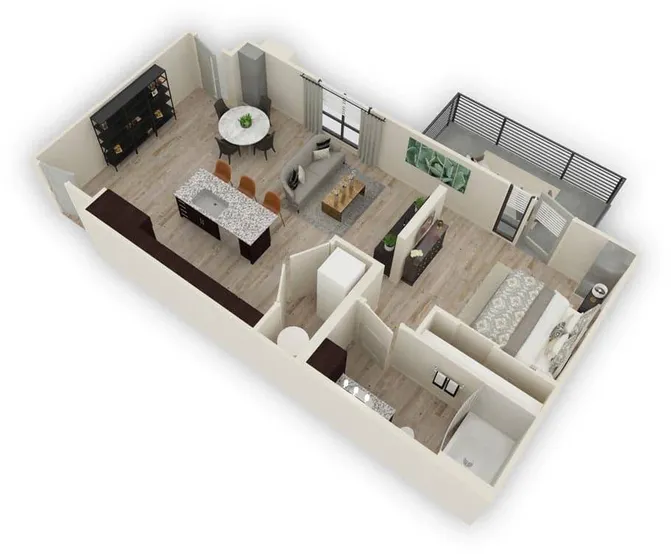 Floor-plan diagram at The Logan at Osborn.