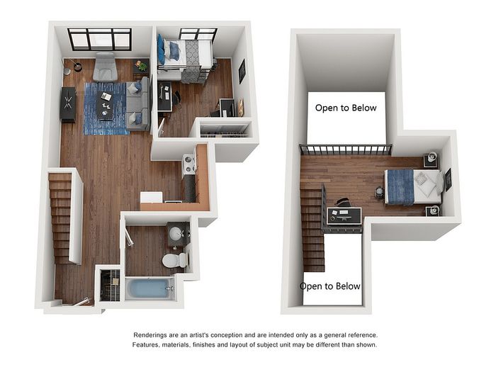 One Bedroom + Loft  L6