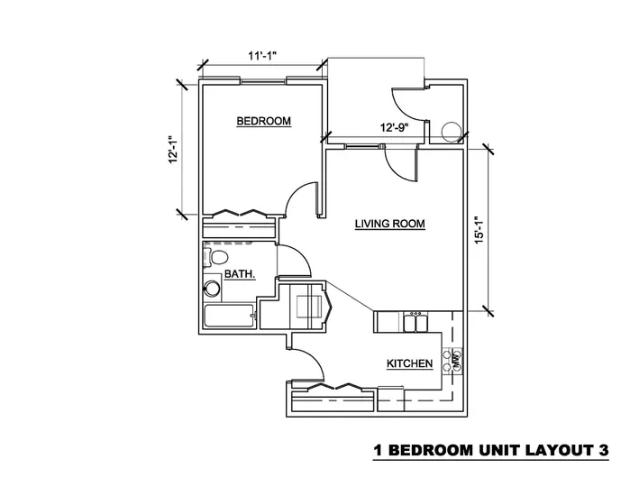 1 Bed 645 sq ft - new in 2024