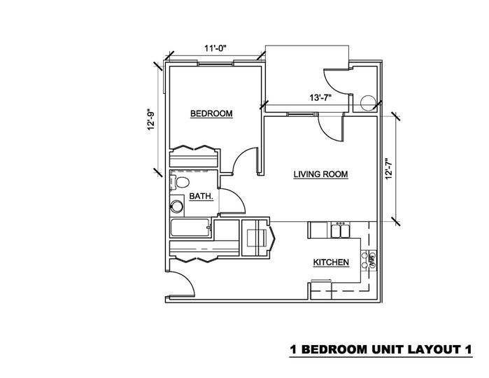 1 Bed 667 sq ft - new in 2024