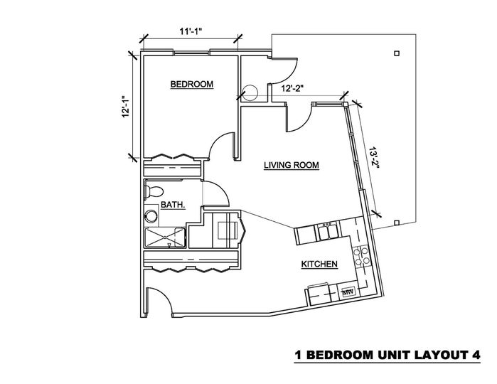 1 Bed 730 sq ft - new in 2024