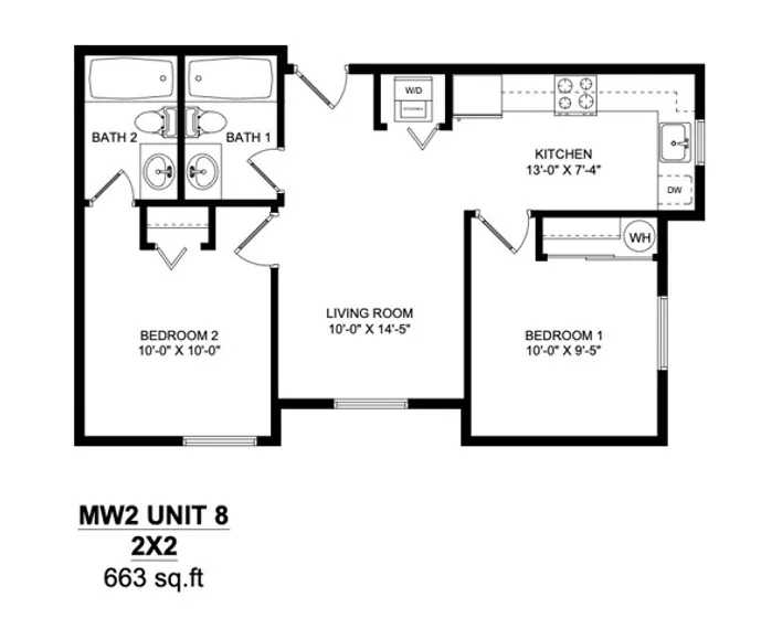 2-Bed 2-Bath A