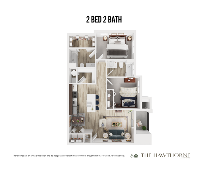 The Hawthorne Apartments 2x2