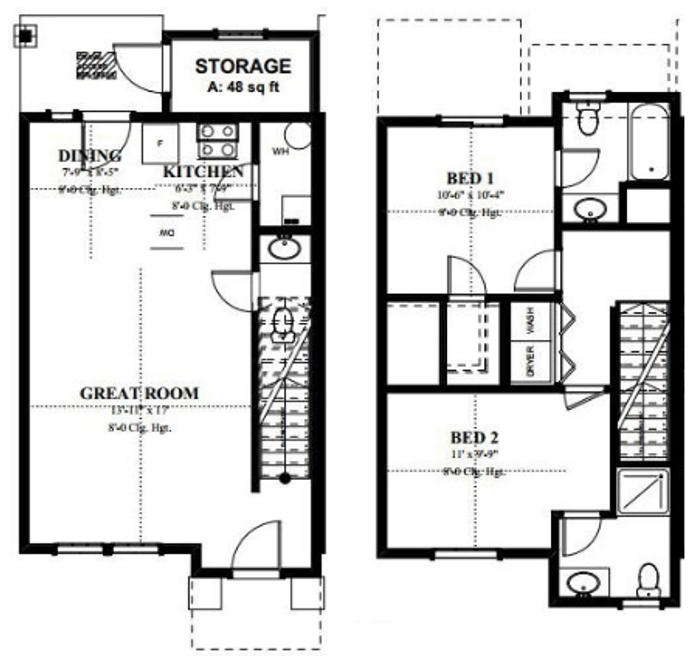 Creekside 2 Bedroom Townhome
