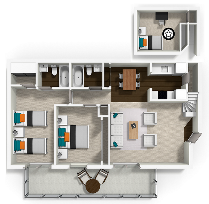 Standard ILP Floorplan (2X2LOFT)