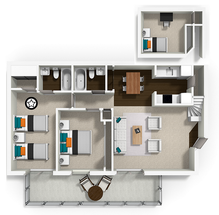 Extra Large ILP Floorplan (2X2LOFT)