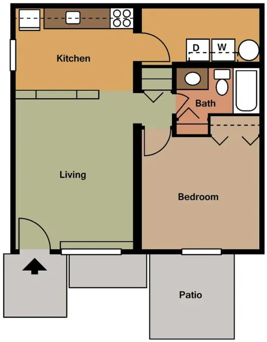 1 bed