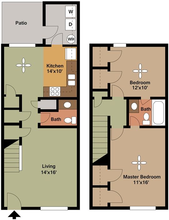 2 bed