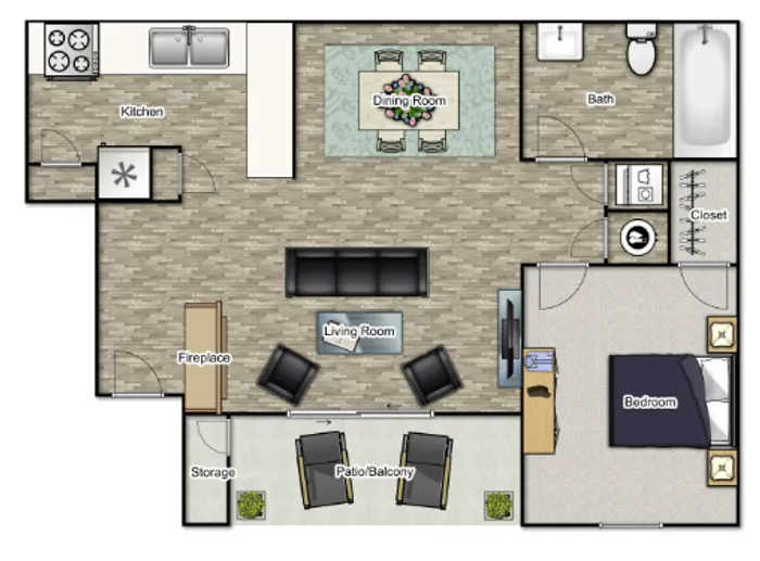 1 bedroom