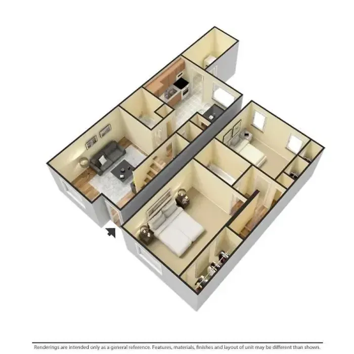 2 bed