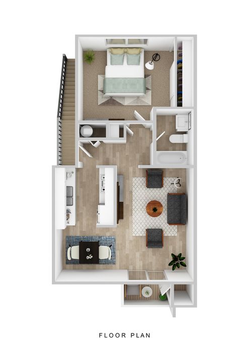 One Bedroom Floorplan