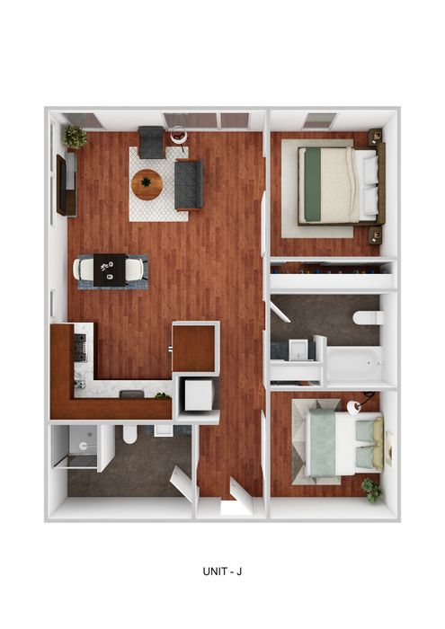 Lower Burnside Lofts_2 Bedroom