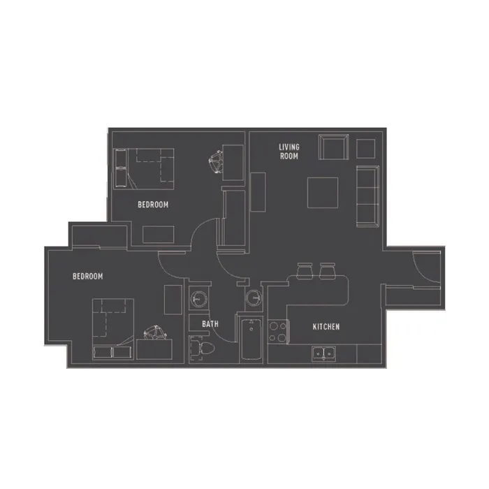 2 Bedroom 1 Bathroom