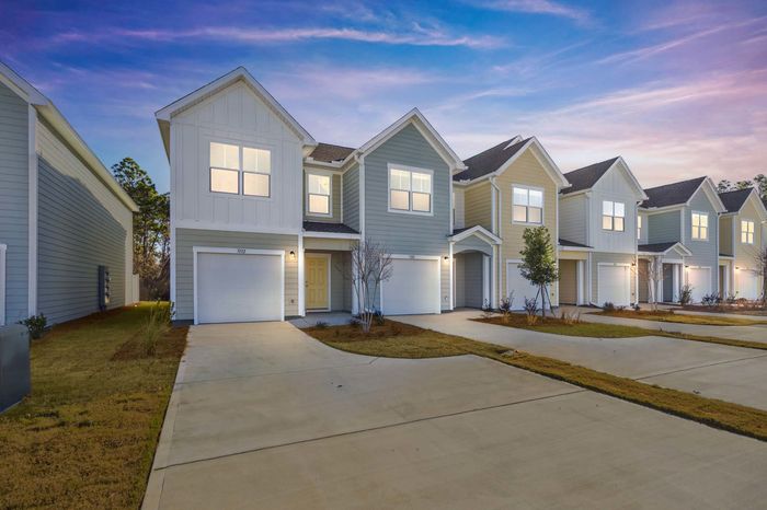 Townhome Exterior at Dusk