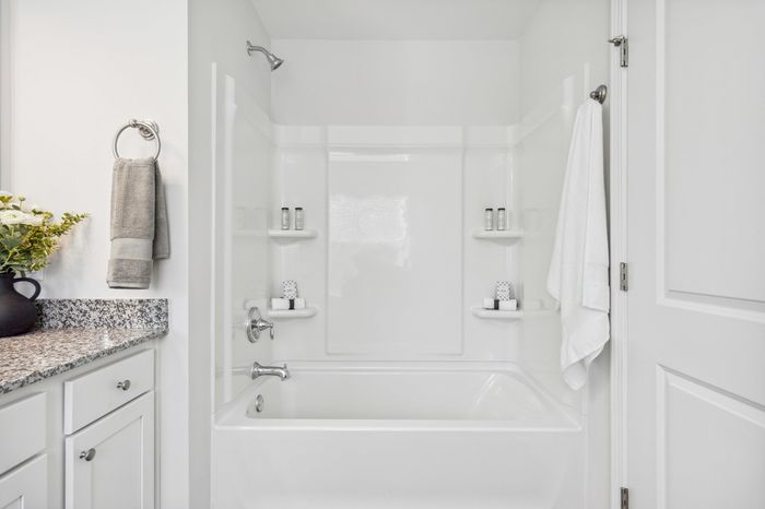 Furnished bathroom with shower