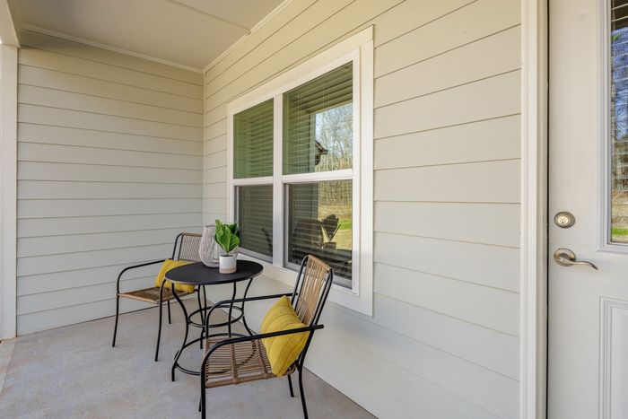 back patio with furniture