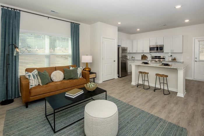 living room and kitchen