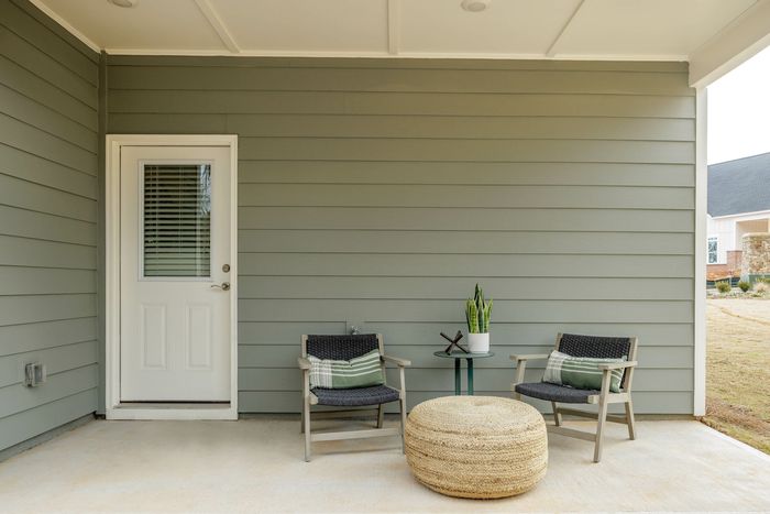 back patio with chairs