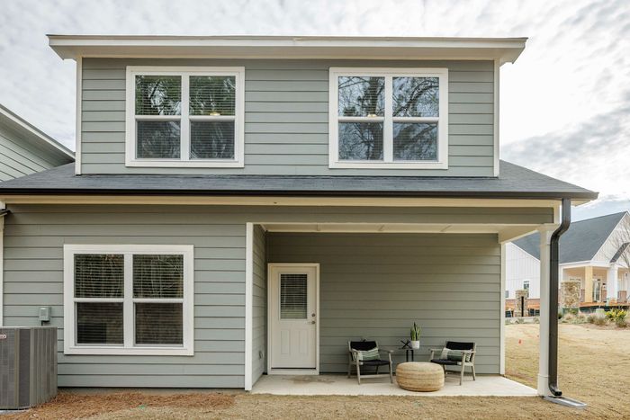 back exterior of cottage apartment home