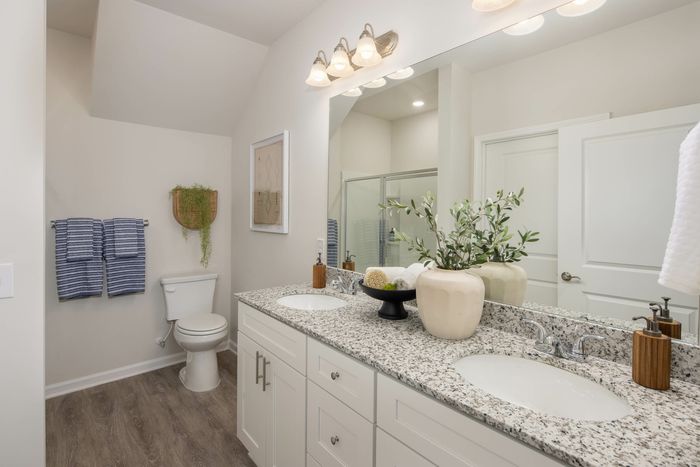bathroom with dual vanity