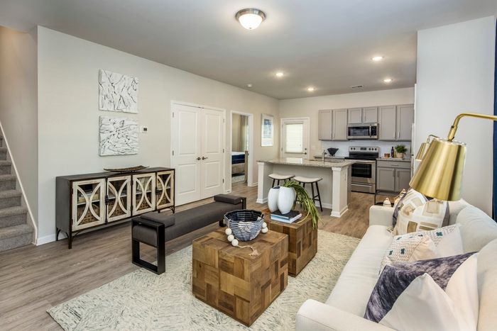 furnished living and kitchne area in single-family home