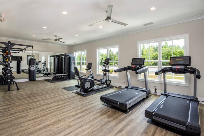 furnished fitness center with equipment