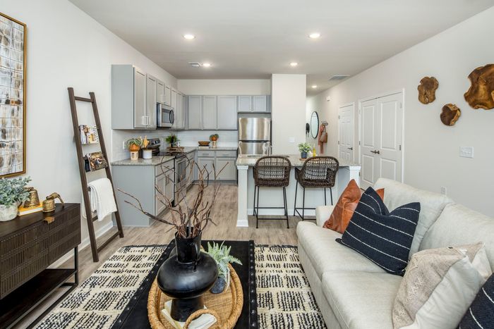 furnished living and kitchne area in single-family home