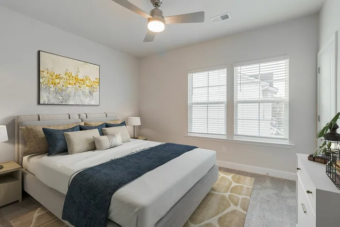 Virtually staged bedroom