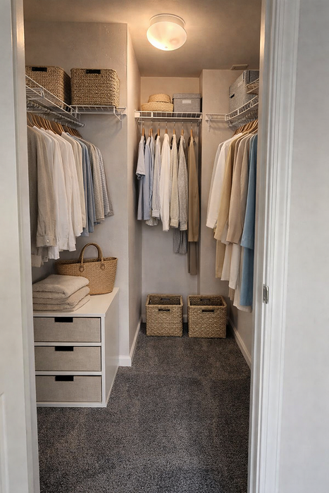 Walk-in Closets with ample Storage