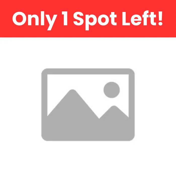 Last chance alert with bold red banner signaling high demand for a coveted apartment spot.