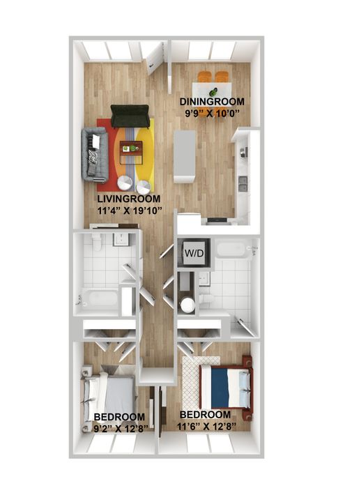 GLEN B 2bedroom 2 bath interior