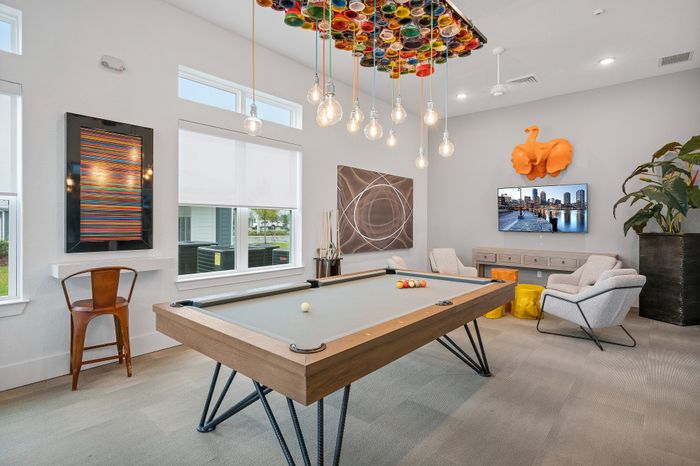 Dog-Friendly Apartments In Kissimmee, FL &ndash; 14Fifty Neo &ndash; Recreation Room With Entertainment Space And Gaming Room.