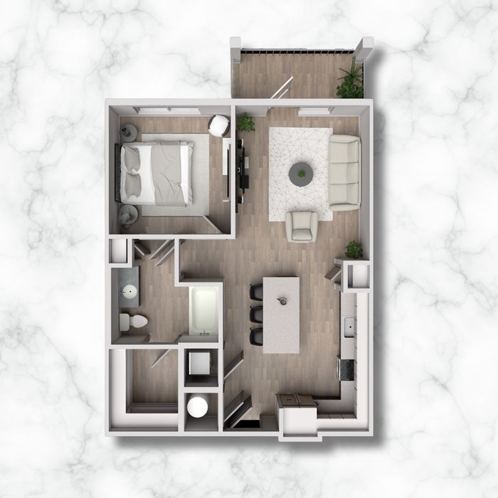 1A - 722 sqft