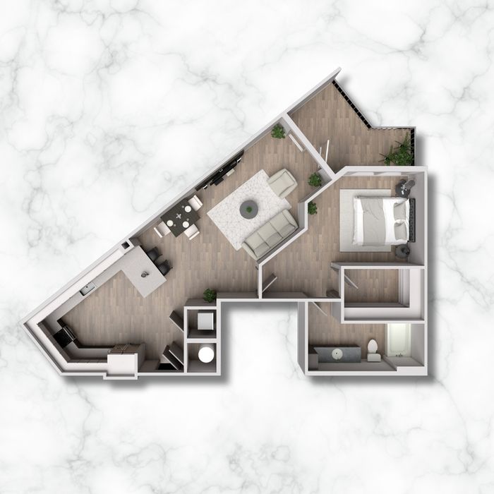 1CX- 913 sqft