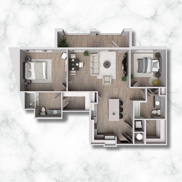 2B - 1194 sqft
