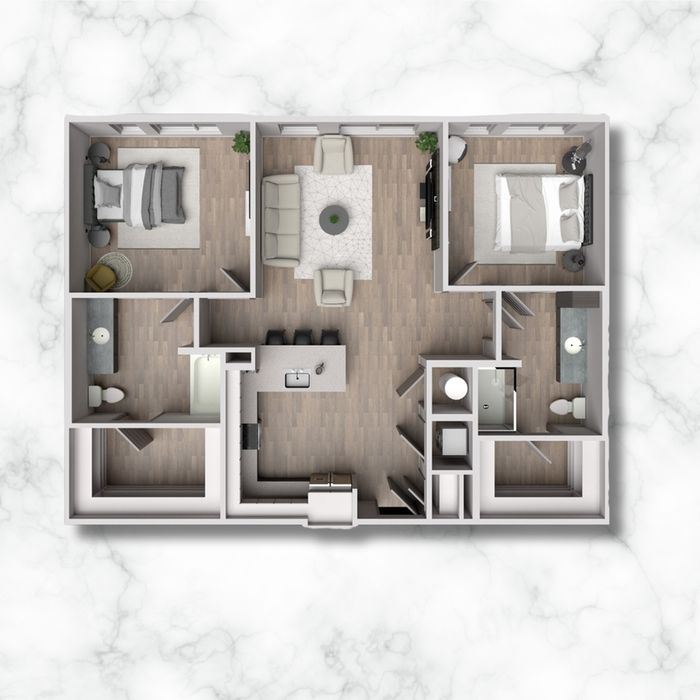 2C- 1204 sqft