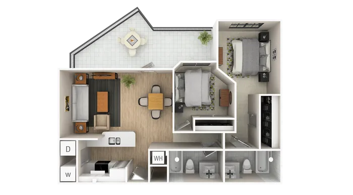 2A - 1001 sqft