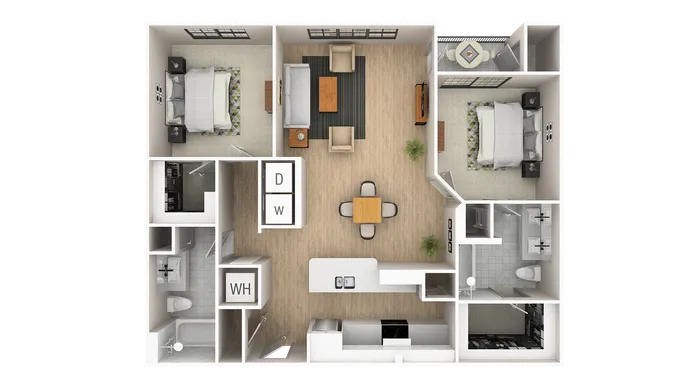 2B - 1040 sqft