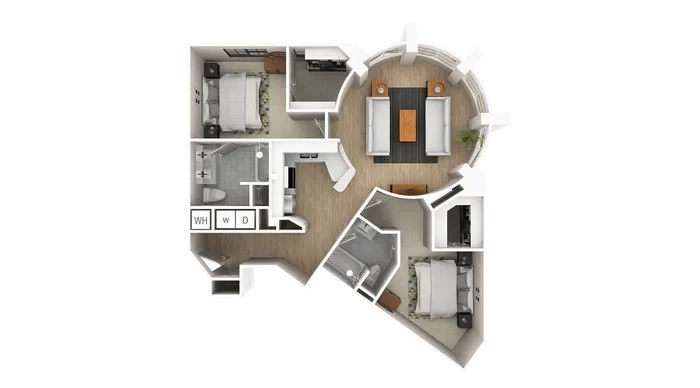 2F - 1300 sqft